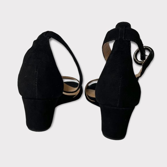 J. Crew Laila Suede Wedge in Black Size 6 NIB - Picture 7 of 10